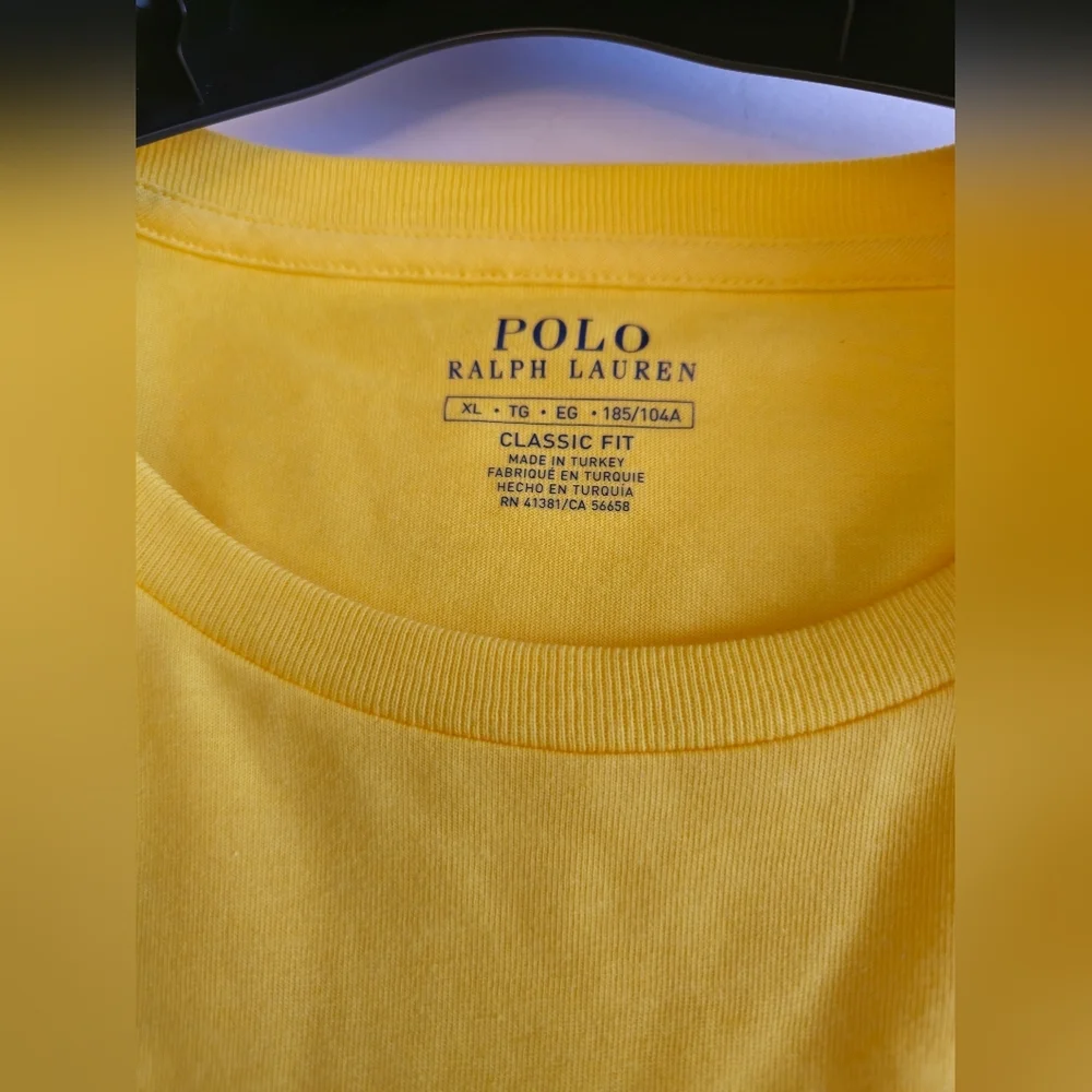 NWT Polo Ralph Lauren Men's Graphic  Classic Fit  Tshirt Yellow Size XL - Picture 10 of 13